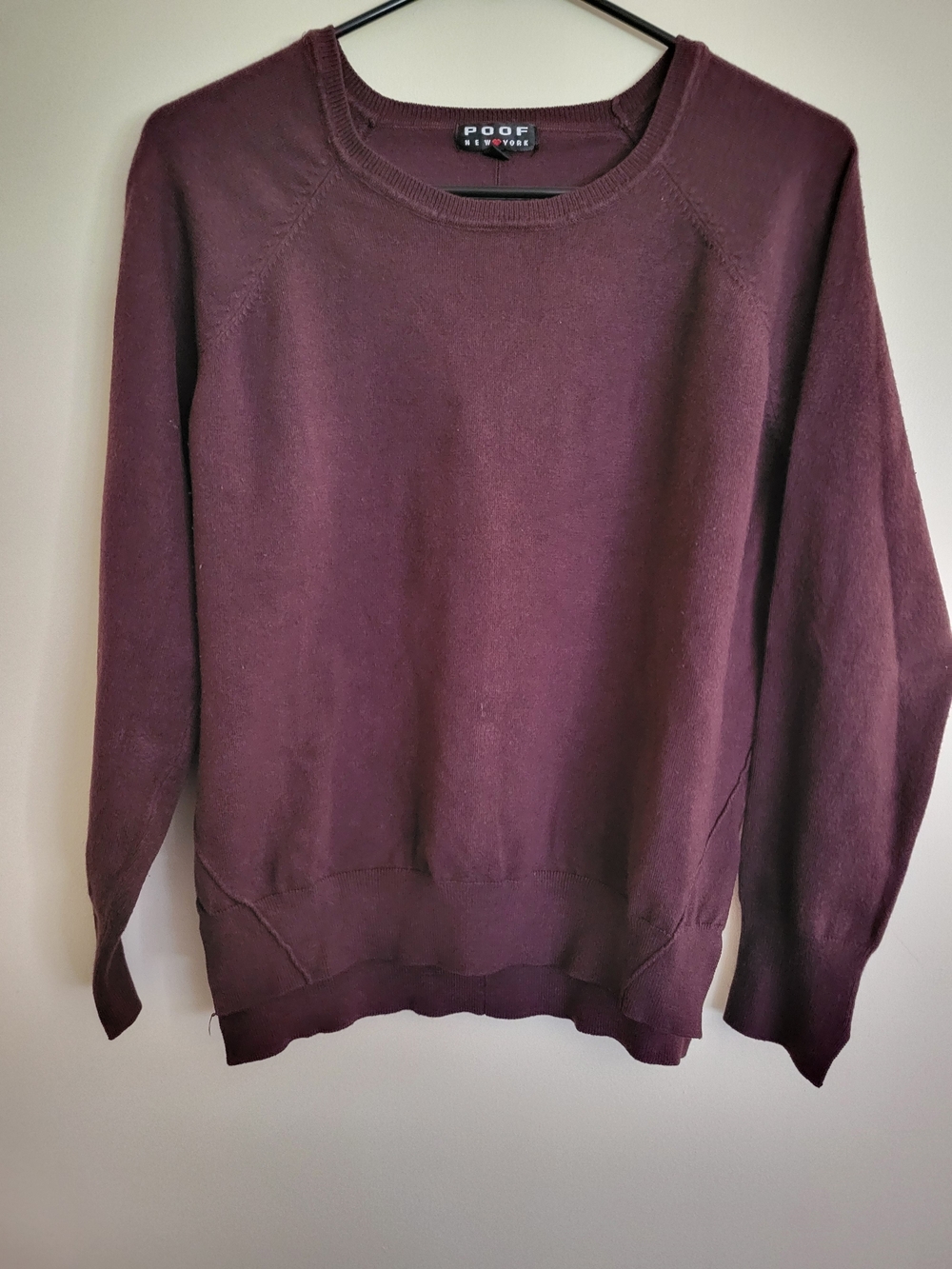 Poof! Women's Crewneck Sweatshirt in Plum
